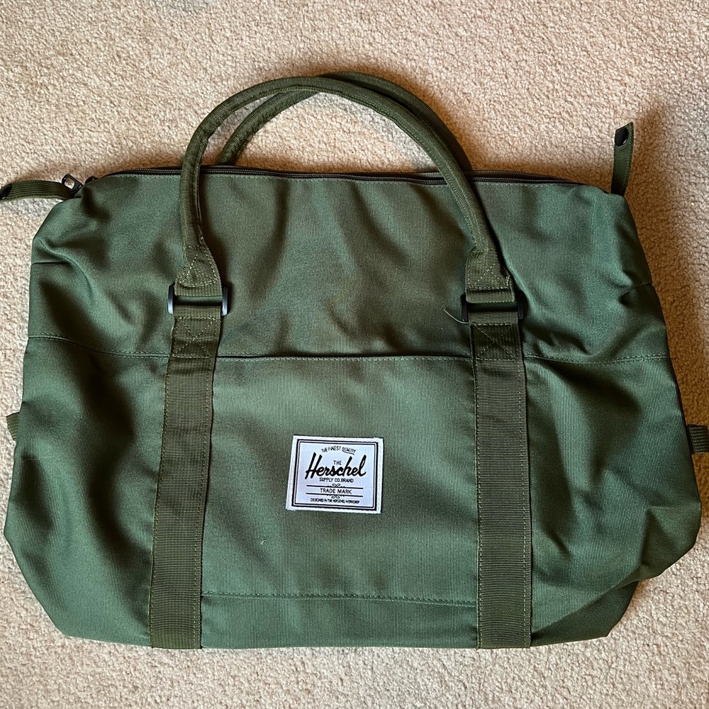 Green Herschel Supply Company Duffle Bag Carry On
